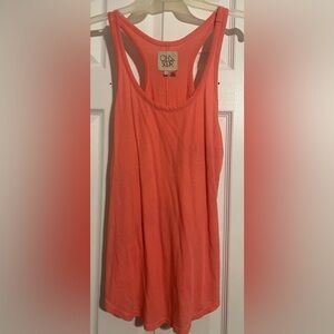 Chaser tank top large pre-owned coral color